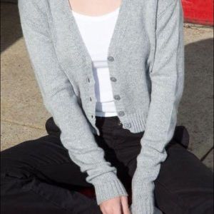 rare Brandy Melville gray billie cardigan sweater